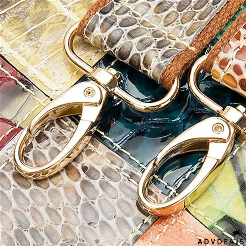 Fashionable Design Colorful Patchwork Large Capacity Handbag Shoulder Bag