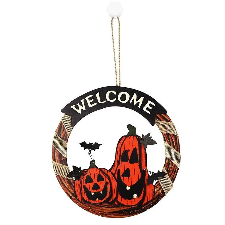 Halloween Carved Wood Door Sign - tree - Codlins
