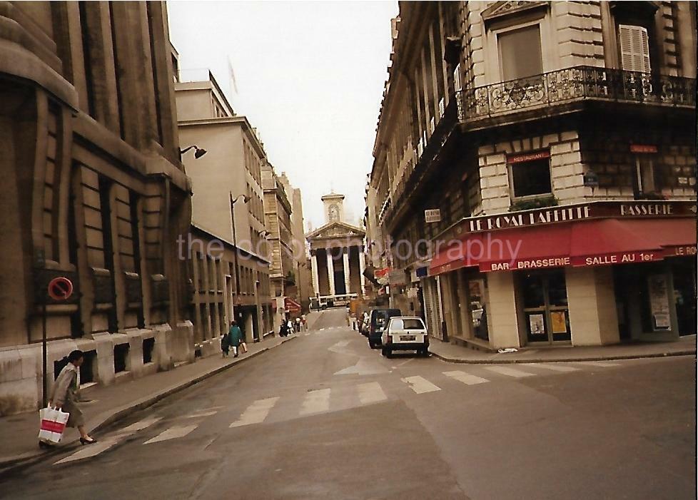 FOUND Photo Poster painting Color PARIS STREET Original Snapshot FRANCE 15 2 L