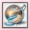 Sunset At Seaside Cup-11CT Stamped Cross Stitch 40*40cm/15.75*15.75in
