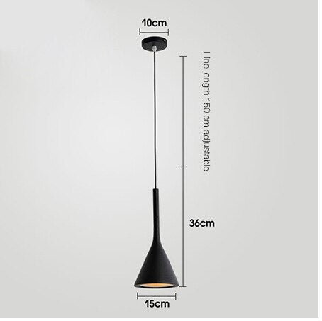 Nordic Led Pendant Lights Black White E27 for Kitchen Fixtures Bedroom Table Dining Room Hanging Lamp Lampshade Home Chandelier