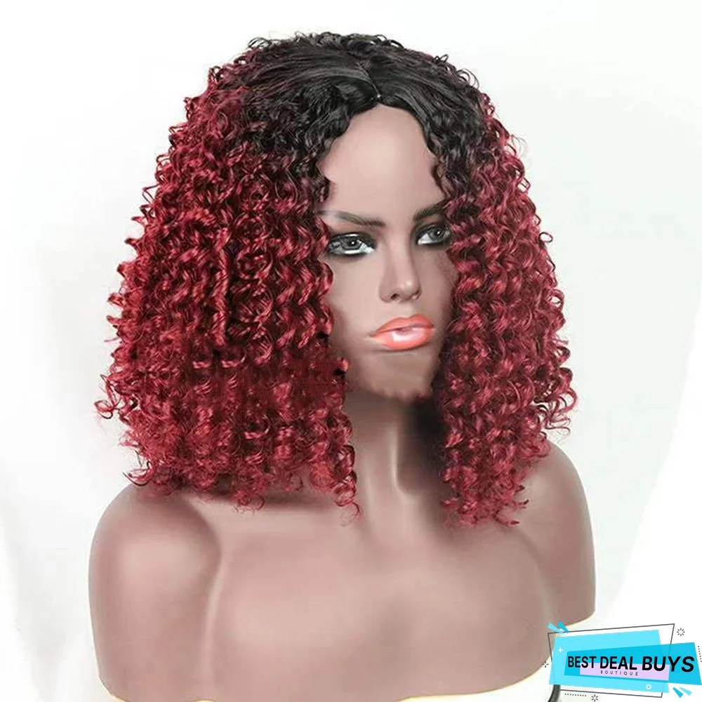 Wig Ladies Bicolor Split Dyed Wine Red