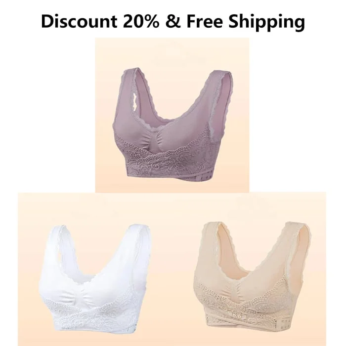 Comfy Corset Bra Front Cross Side Buckle Lace Bras