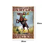 Cowgirl Sometimes I Look Back On My Life - Metal Tin Signs(8*12Inch)