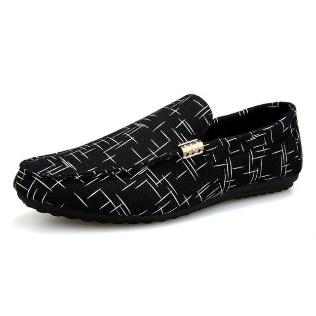 Men Summer Light Canvas Loafers Shoes Breathable Fashion Flat Footwear