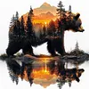Silhouette Bear Forest-11CT Stamped Cross Stitch 45*45cm/17.72*17.72in