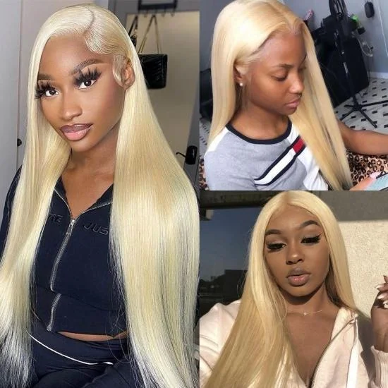 Yvonne Hair 613 Blond Straight Color 250% Density 5*5 Lace Front BOB Wigs Natural Hairline Brazilian Human Hair