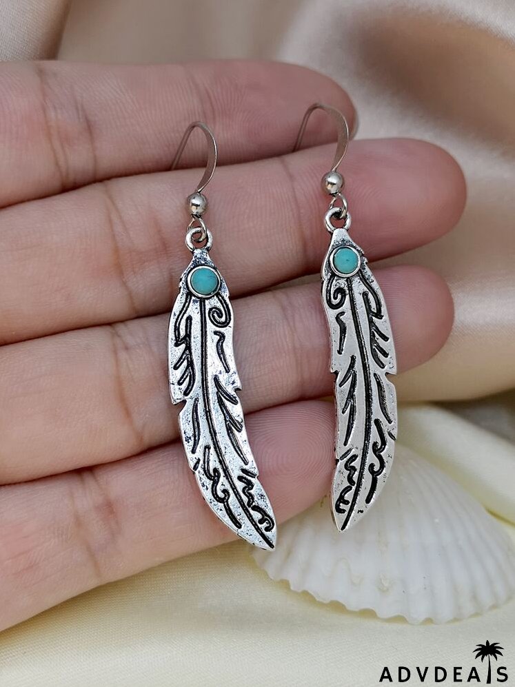 Feather Drop Earrings