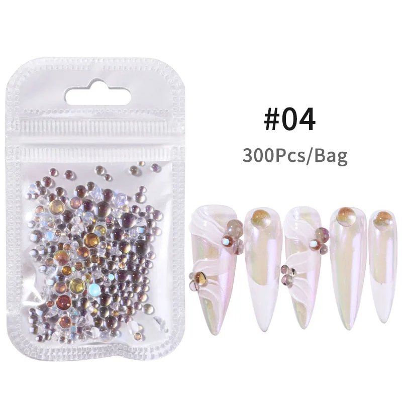 48pcs Mixed Size Aurora Little Bear Nail Art Accessories Resin Kawaii Bear Stereo FlatBack 3D Fashion Fingernail DIY Decoration-Nail Inspo