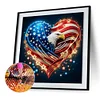 Amerikanische Flagge Unabhängigkeitstag - speziell geformte Diamantmalerei - 30*30cm