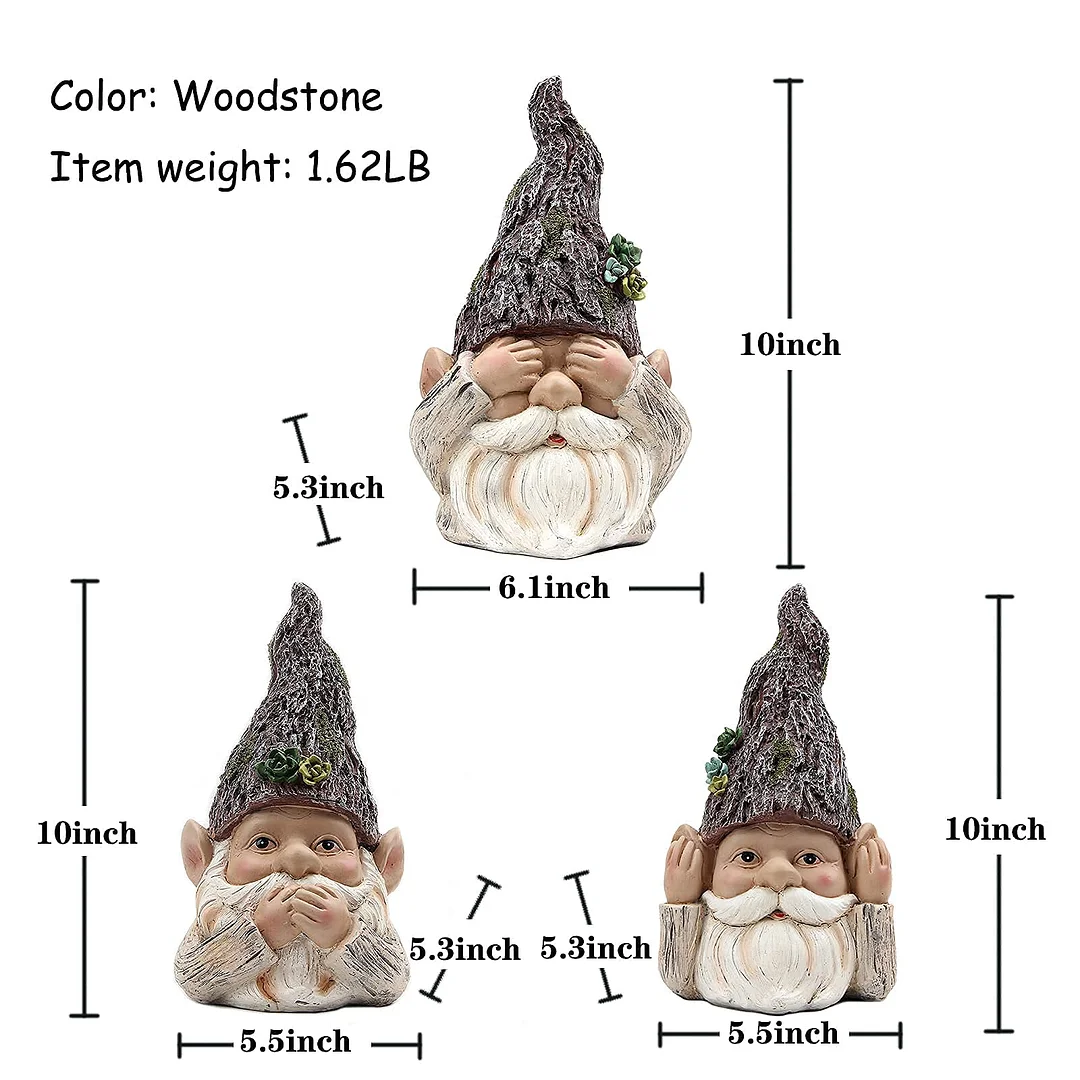 Wisdom Gnome Garden Statue Garden Decoration Resin Accessories