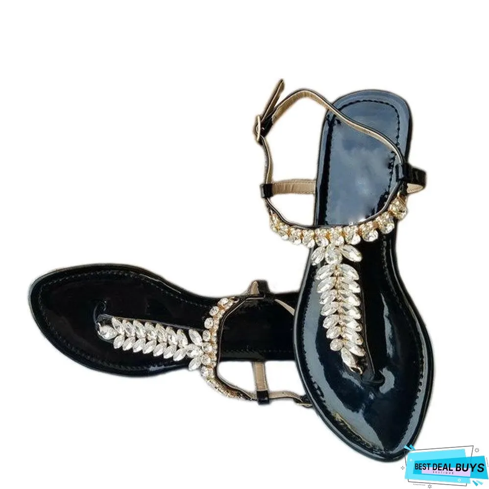 Summer Beach Flat Heel Clip Toe Sandals