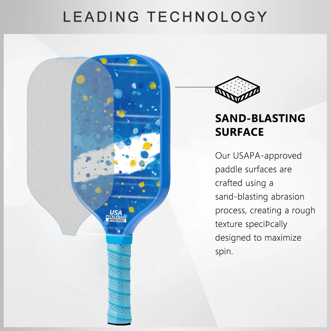 Original Paddle (16mm) T700 Sandblasted Carbon Fiber-Cloudburst Colors Paddle