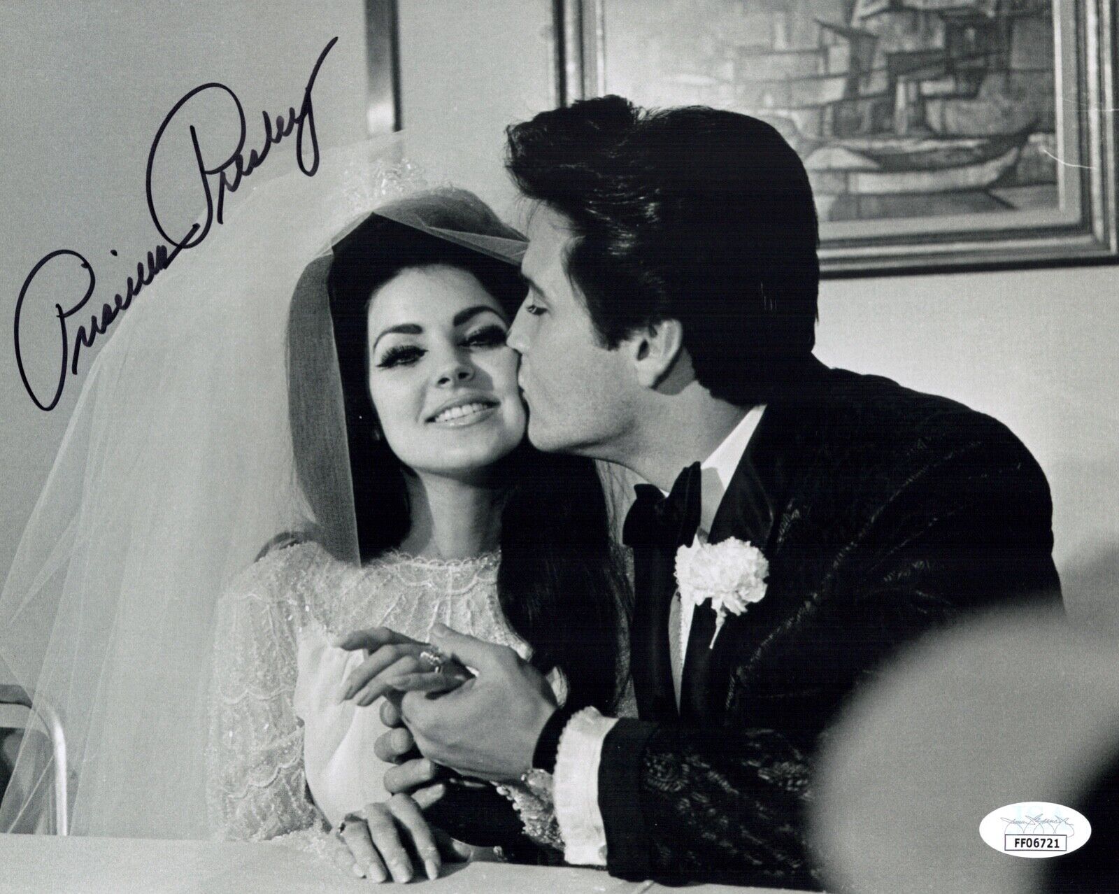 PRISCILLA PRESLEY Signed ELVIS 8x10 Photo Poster painting PRIVATE SIGNING Autograph JSA COA Cert