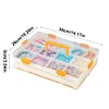 (US Only)2 Layers Plastic Bead Storage Box DIY Art Craft Accessory Organizer Case(Orange)
