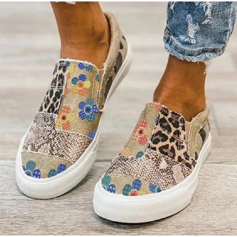 Women's Flat Casual Denim Canvas Loafers Espadrilles Spring Female Shoes Platform Heels 2022 Breathable Footwear For Girls New