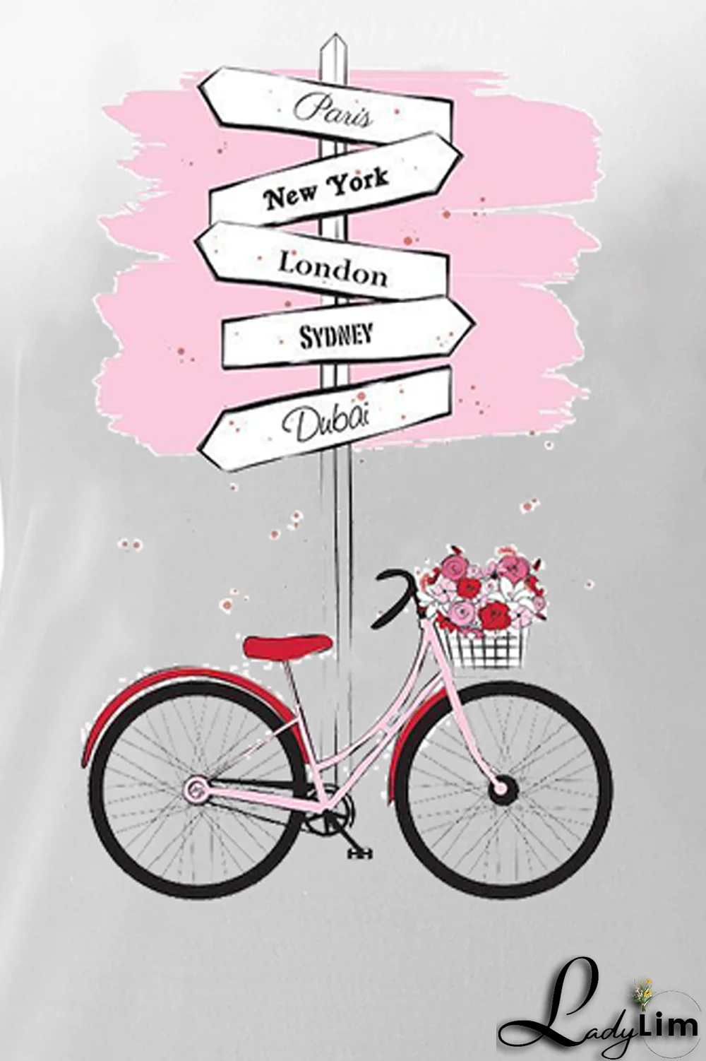 White Fashion Street Print Patchwork Letter O Neck T-Shirts