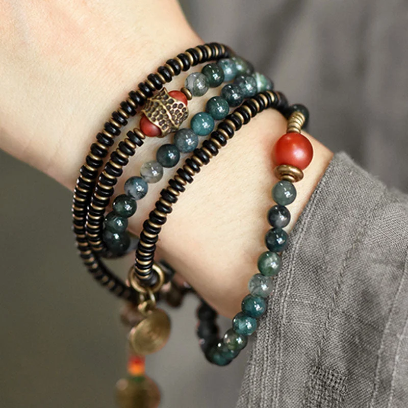 Ebony Green Phantom Blessing Charm Bracelet Necklace