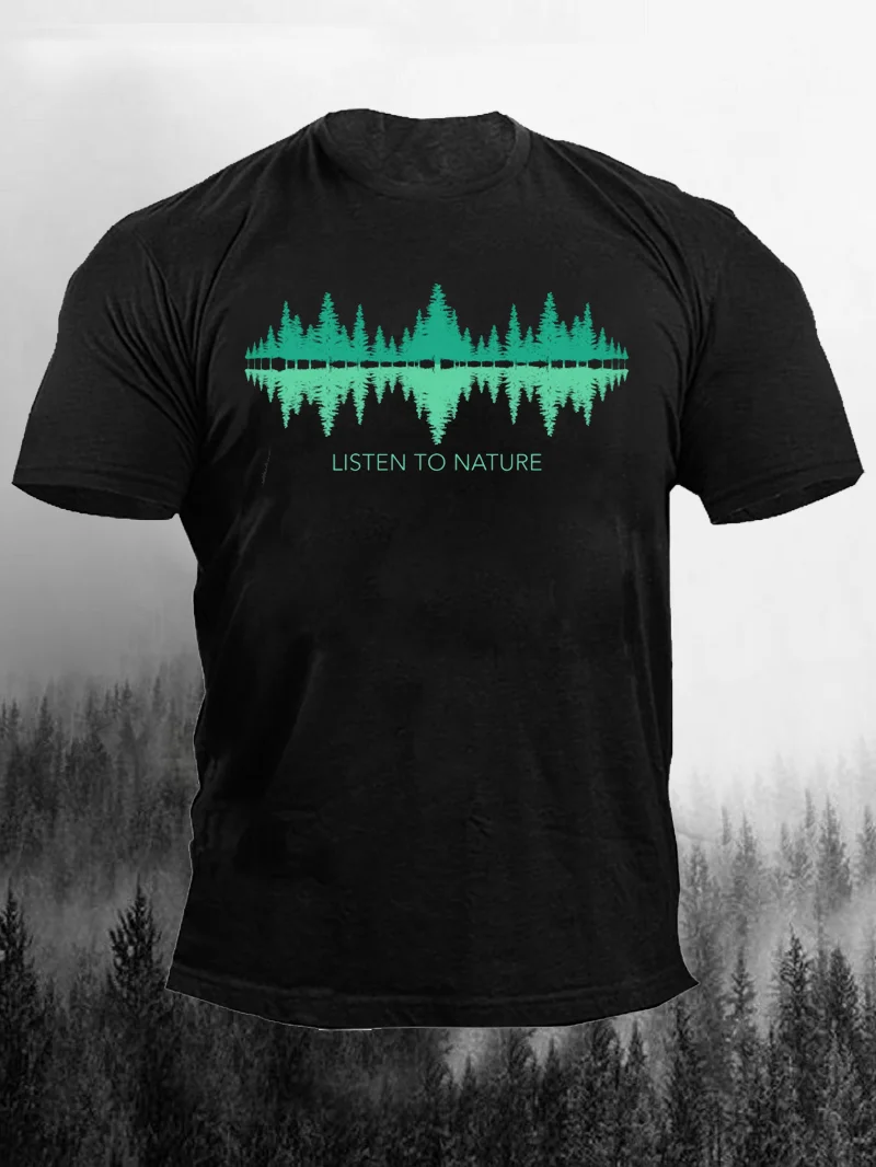 Listen To Nature Printed Men's T-Shirt in  mildstyles