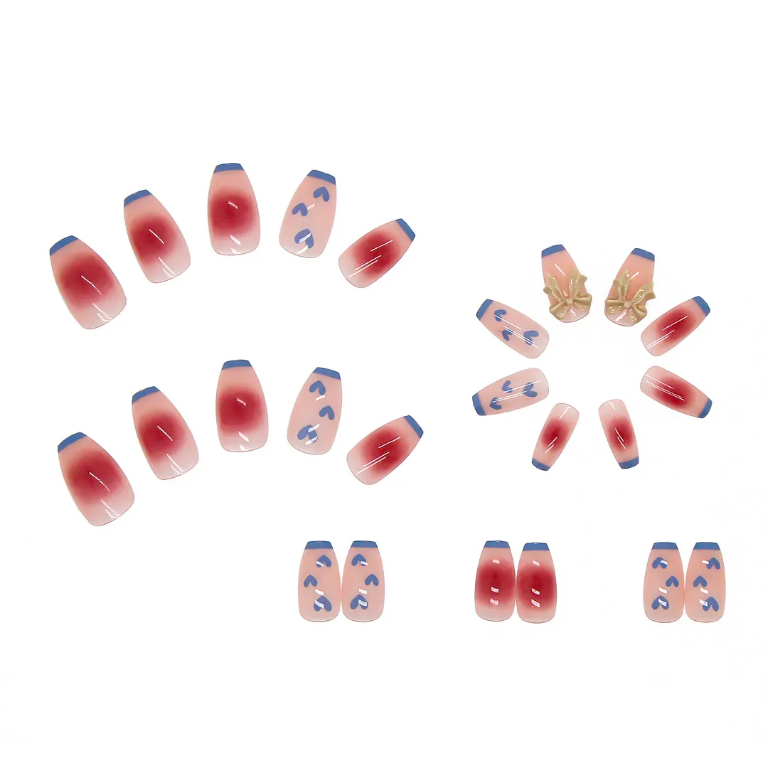 Churchf Churchf Nail Patch Fake Nail Blush French Fake Nail Gently Wear Armor Ultra-Thin Nail Patch Removable