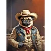 Diamond Painting-DIY Full Round Drill Cowboy Dog