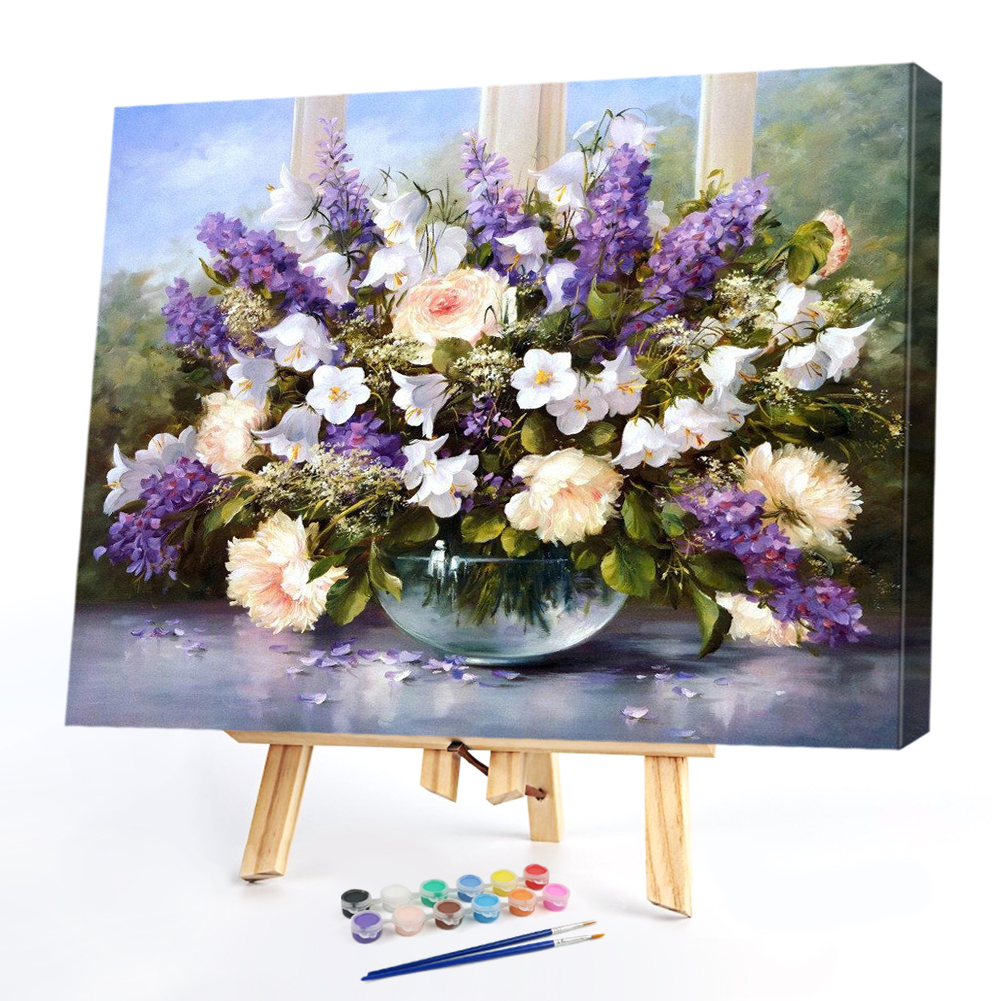 

Vase Purple Flower - Paint By Numbers - 50*40CM, 501 Original