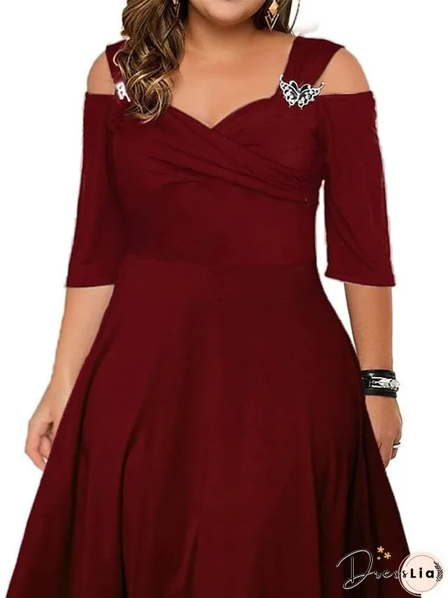 Square Neckline Mini Dress