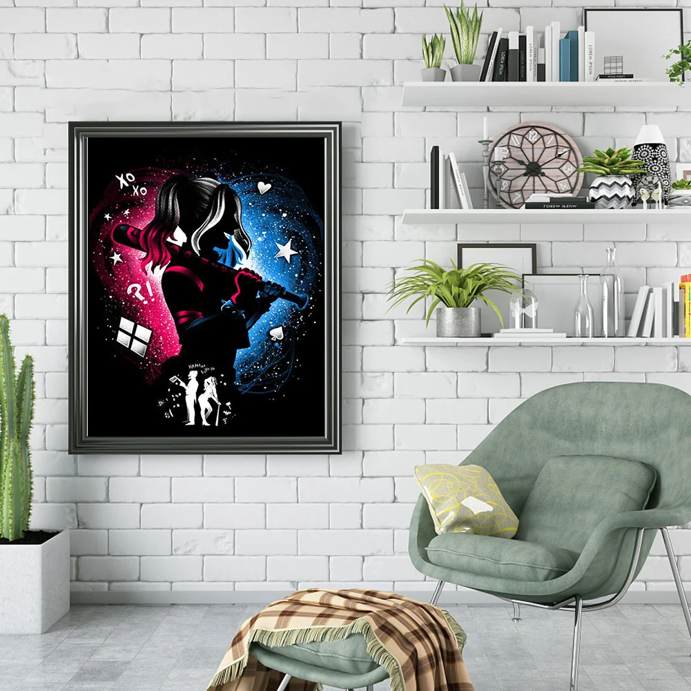 Diamond Painting - Full Round Drill - Marvel Series Silhouettes(30*40cm)