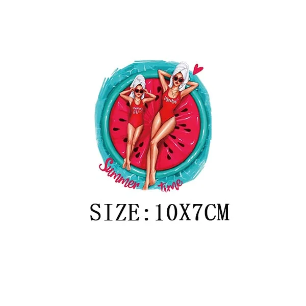 Mom&Baby Heat Sticker On T-shirt DIY Washable Iron On Transfer For Clothing Lovely Design On Clothes Patches Applique Decoration