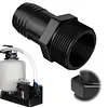 Pool Hose Adapter Hose Male Insert Adapter Leakproof Sand Filters Replacement Parts Non-Slip 1.5 Inch Pool Pump Hoses Adapters Compatible for Hay-Ward SPX1091Z2 Supplies