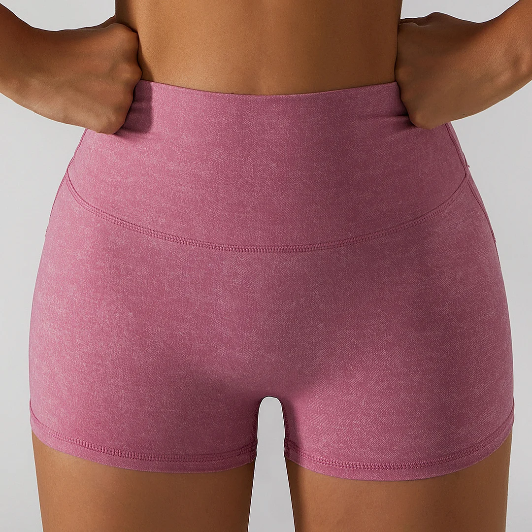 Solid color functional sports shorts