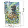 Cat and Bird Full DIY 5D Round Drill Diamond Art Kits Large Size 40*60cm Diamond Dots Paintings Picture Arts Craft Diamond Crystal Rhinestones Painting Kits for Adults/Beginners Gift Idea Home Decor