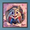 Diamond Painting -DIY Round Drill Cartoon Judy Hopps Happy Tear-Out
