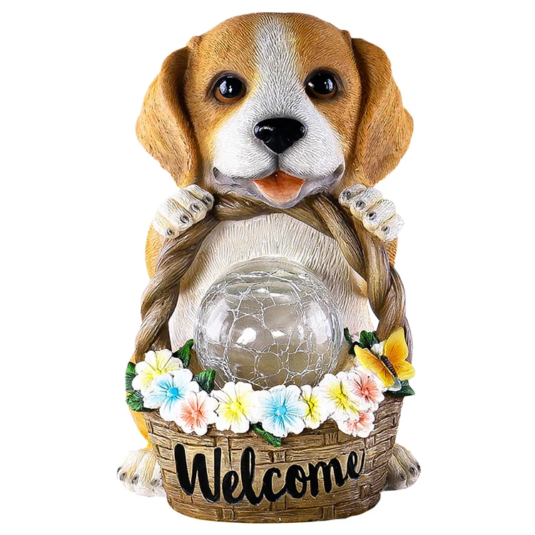 【Ornament】Home Decor Resin Ornaments-Welcome Sign Statue Night Light Garden gbfke