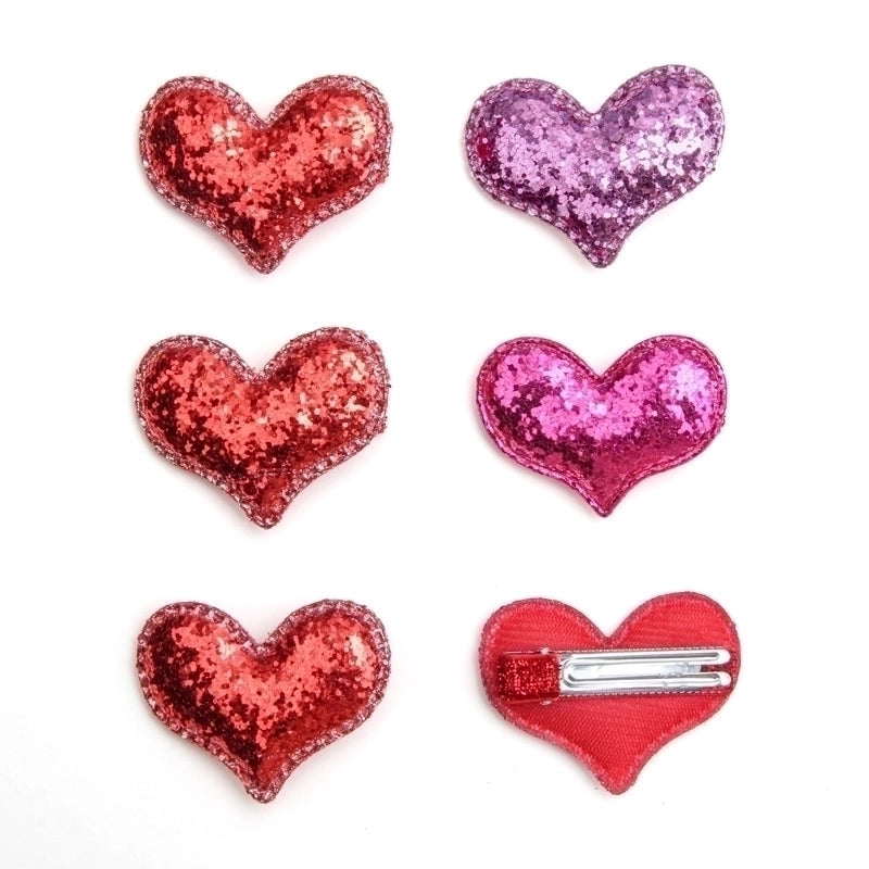 Cartoon Style Heart Shape Sequin Cloth Hair Clip 1 Piece