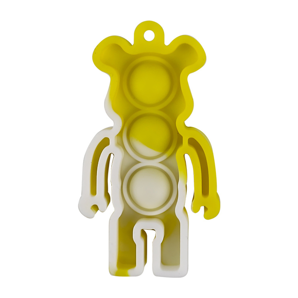 

Bear Yellow White - Keychain Pendant, 501 Original