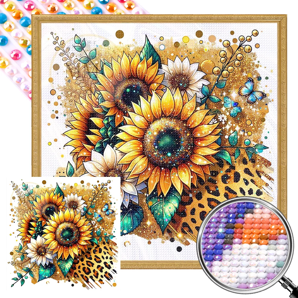 Full Round Partial AB Diamond Painting - Sunflower(Canvas|45*45cm)