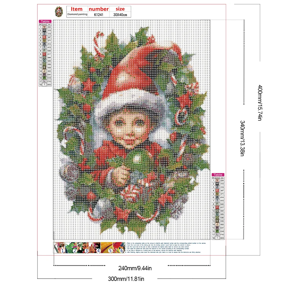 Diamond Painting - Full Round Drill - Xmas Child(Canvas|30*40cm)