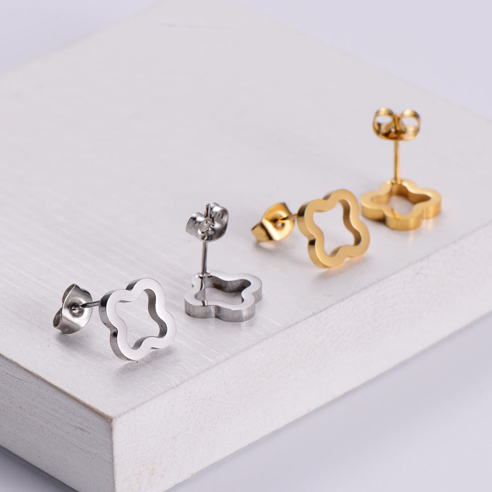 Expressive Four-leaf Clover Stainless Steel Pendants