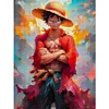 Pirate King Luffy-11CT Stamped Cross Stitch 30*40cm/11.81*15.75in