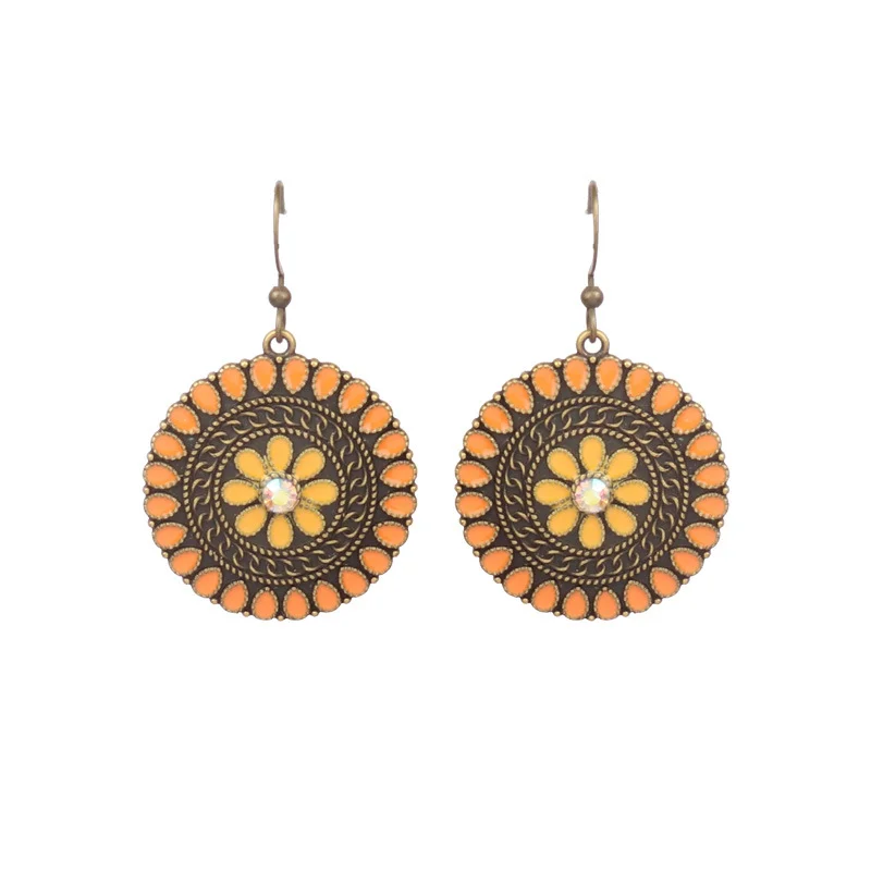 Women's Bohemian Exotic Water Drop Flower Earrings