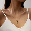 Ensemble collier et bracelet &agrave; pendentif tulipe