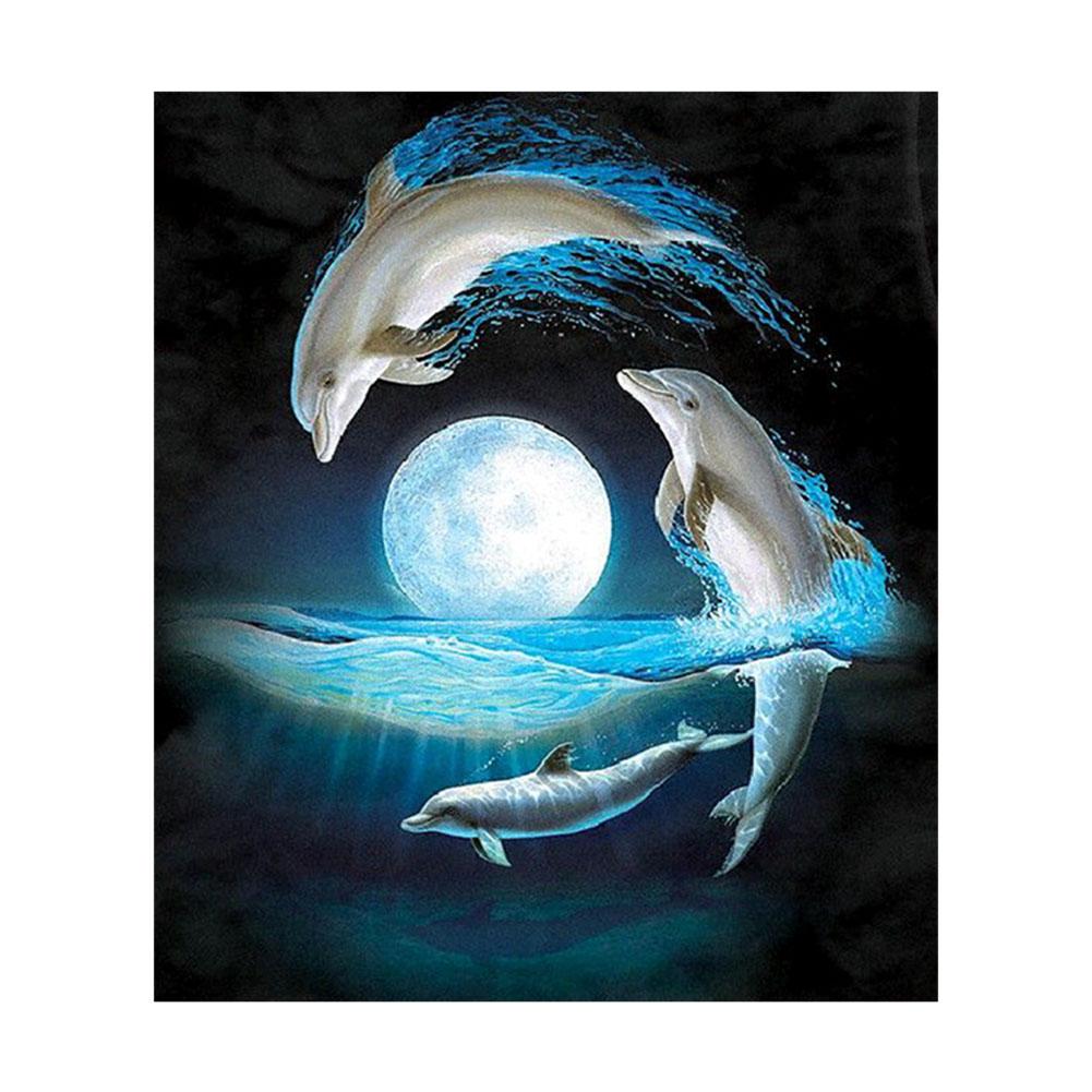 

Dolphin - Special Shaped Diamond Painting - 30*34CM, 501 Original