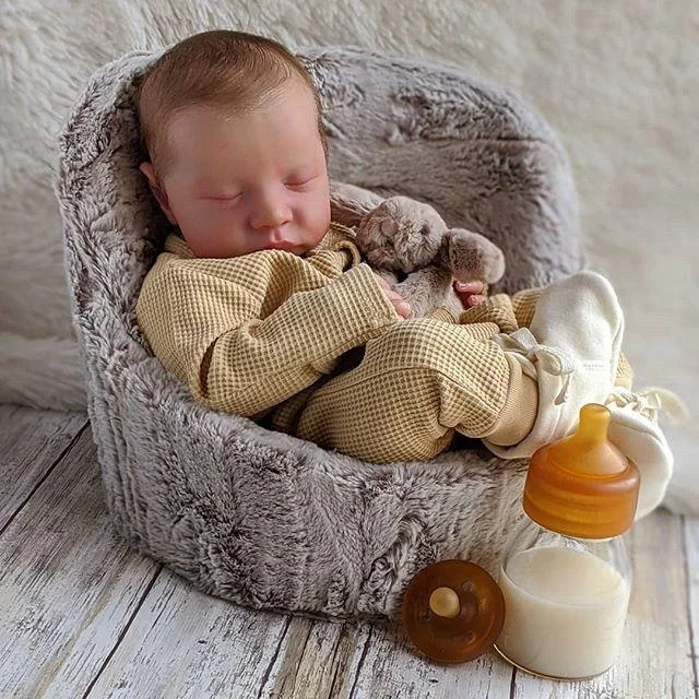 [Reborns Gift] Silicone Baby Boy 12'' Newborn Reborns Baby Levi Isaac, Real Touch Dolls For Adoption
