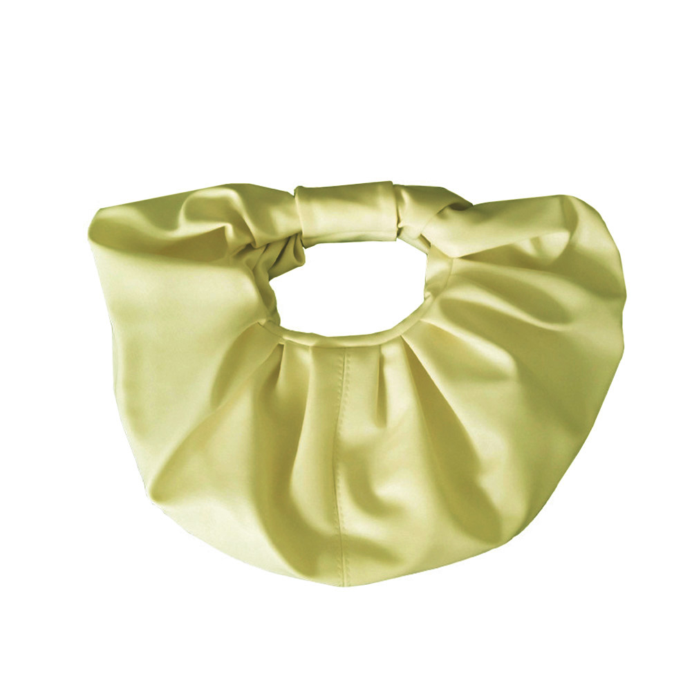 

Pleated Dumpling Tote Bags PU Cloud Women Shoulder Handbags Clutch -Yellow, 501 Original