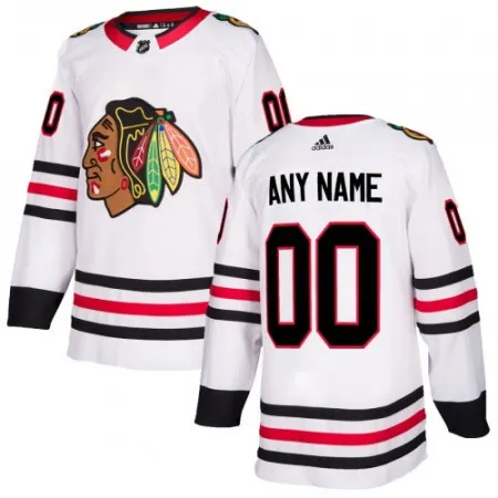 Men's  Chicago Blackhawks White Custom Name Number Size NHL Stitched Jersey