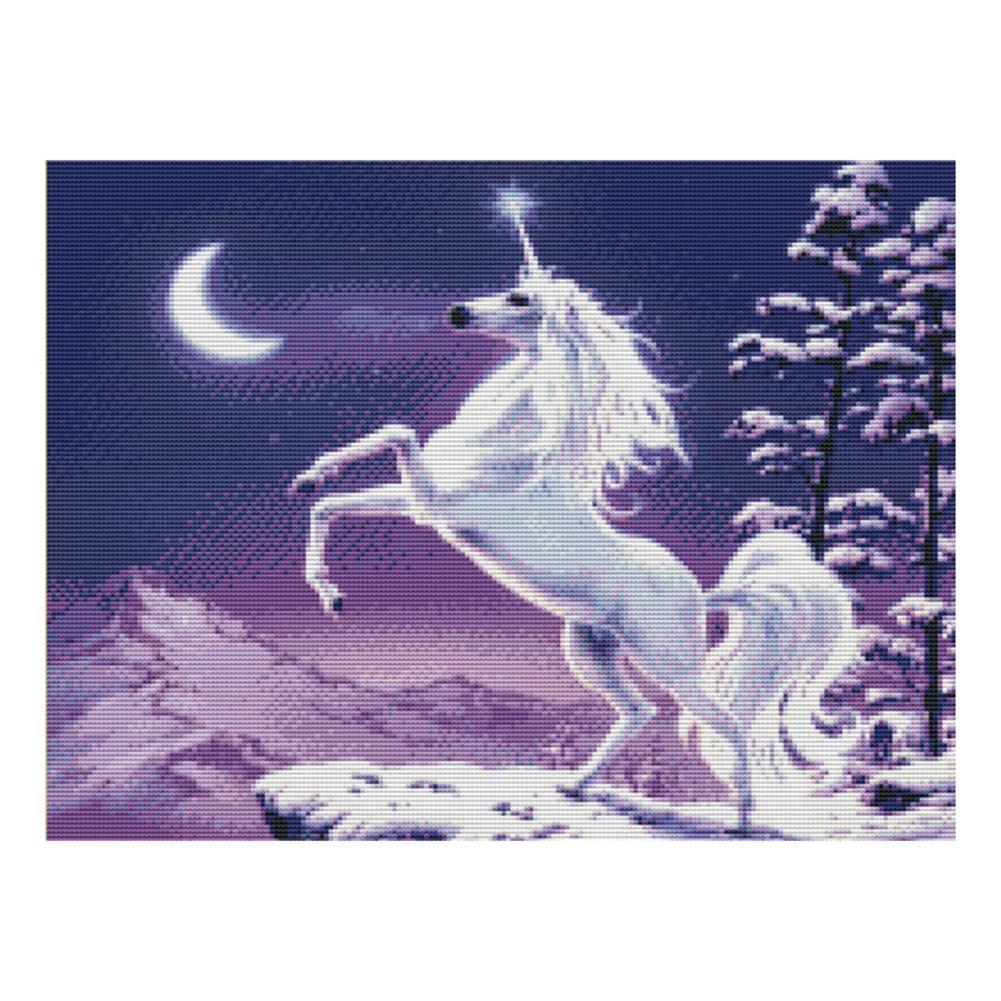 

Unicorn - 11CT Stamped Cross Stitch - 55*39cm, 501 Original