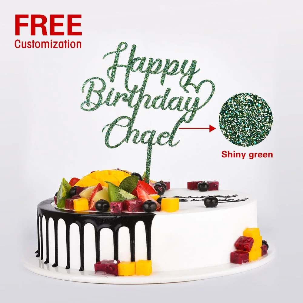 Custom Wedding Cake Topper Decor Happy Birthday Cake Topper Personalized Wedding Cake Topper Party Decoration For Anniversary