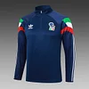 2024 Italy Half-Pull Training Suit Royal Blue Soccer Shirt 1:1 Thai Quality