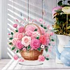 DIY Flowers Acrylic Special Shape Diamond Painting Desktop Ornaments